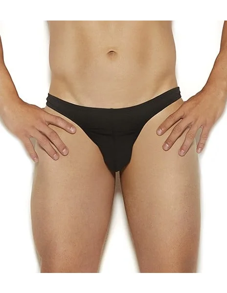 Men's Black Spandex Thong