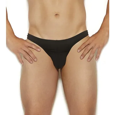 Men s Black Spandex Thong