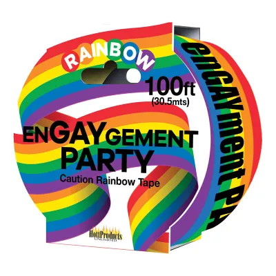 Hott Products Rainbow Caution Tape Engaygement