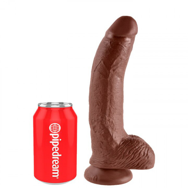 Pipedream King Cock Dark Tone Ballsy Dildo - 7, 9 or 10 Inch
