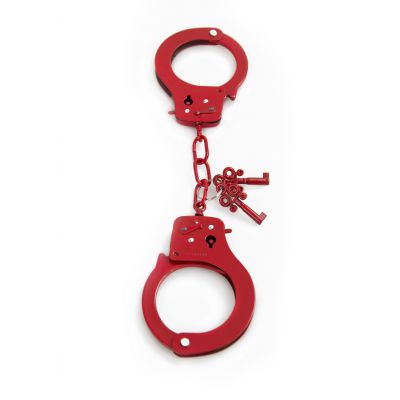 Metal Designer Handcuffs Red Adult BDSM Toys