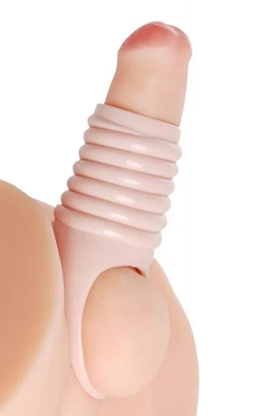 Really Ample Ribbed Penis Enhancer Sheath Beige — image 4 of 6