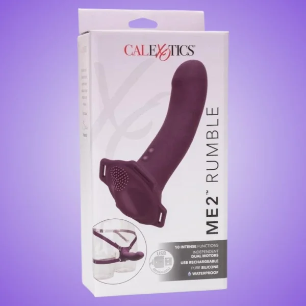 ME2 Rumble Probe Rechargeable Waterproof Silicone Strap-On Harness Vibrator