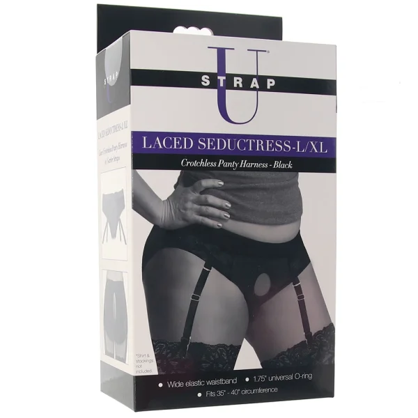 Strap U Laced Seductress Crotchless Panty Harness