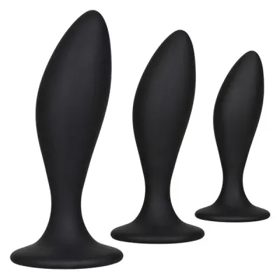 CalExotics Silicone Anal Curve Kit 3 Piece Butt Plugs