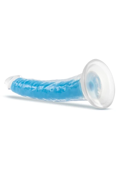 Neo Elite Glow In The Dark 7.5" Dual Density Realistic Silicone Dildo With Balls by Blush - Neon Green