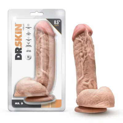Dr Skin Mr D 8 5 Inch Dildo With Balls Beige