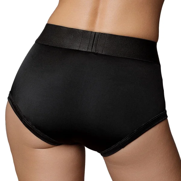 Ouch! Black Vibrating Strap-on Brief