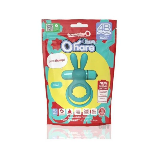 Cock Rings: Screaming O 4b Ohare Vibrating Rabbit Double Cockring Kiwi
