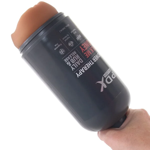 PDX Plus Shower Therapy Milk Me Honey Discreet Penis Stroker By Pipedream - Caramel
