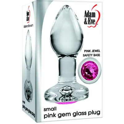 2 Small Glass Gem Butt Plug
