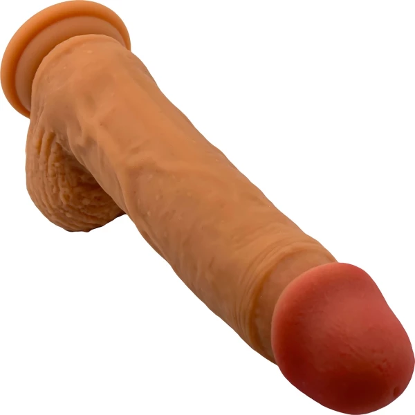 Finubar Medium 7" Realistic Dual Density Silicone Dildo With Suction Cup & Balls By Pleasure Engine