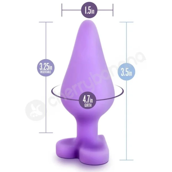 Play With Me Naughty Candy Heart "Do Me Now" 3.25" Butt Plug