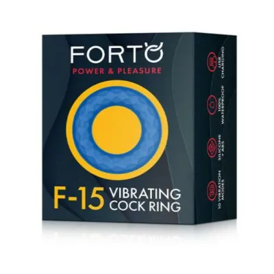 Forto F 15 Silicone Vibrating Cock Ring Blue