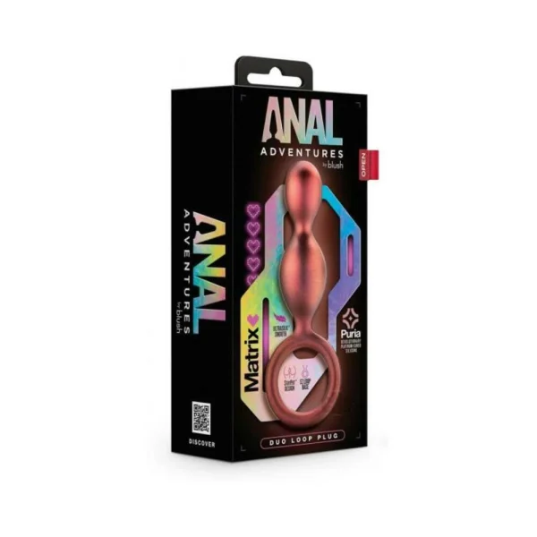 Anal Adventures Matrix - Duo Loop Plug - Copper
