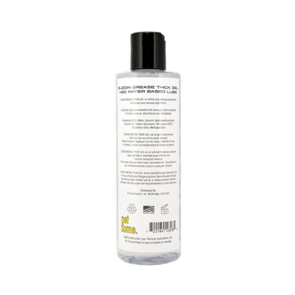 Elbow Grease H2O Thick Gel Lubricant 10oz