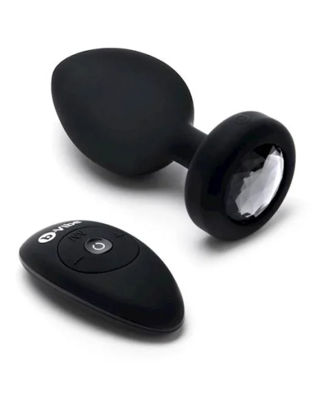 b-Vibe Vibrating Jewel Plug Xxl Black