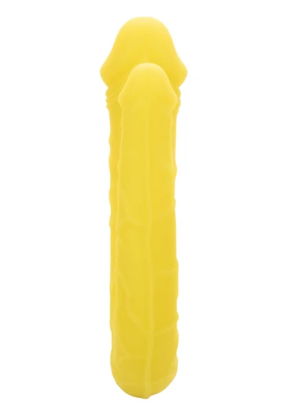 Boundless AC/DC Dong Silicone Double Dildo By CalExotics - Yellow