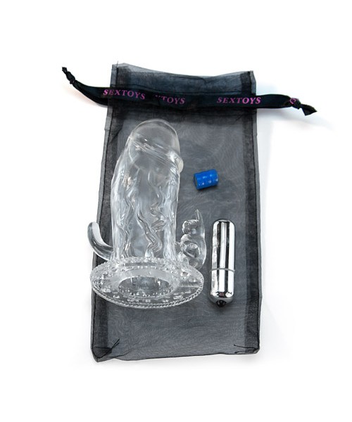 Vibrating waterproof bunny penis extension