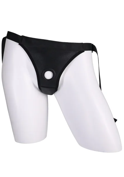 In A Bag Vegan Leather Harness & 5.25" Dong By Doc Johnson