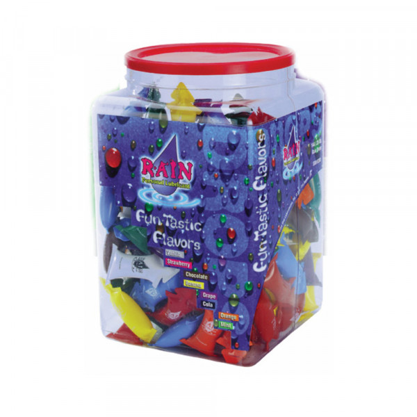 Rain Lube Flavored Lubricant (assorted/144 Pieces Per Bowl)
