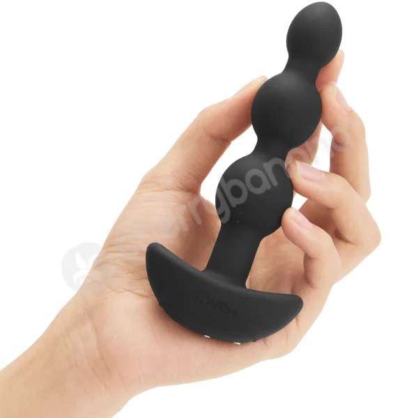 B-Vibe Triplet Black Flexible Silicone Vibrating Anal Beads
