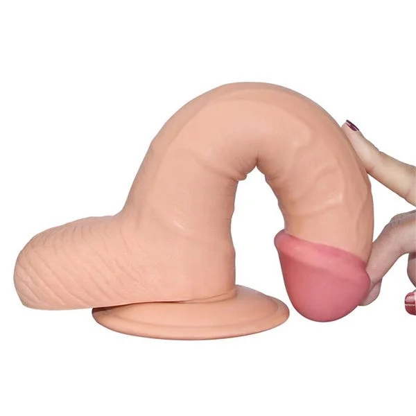 Lovetoy The Ultra Soft Dude 8.8 Inch Slim Curved Dildo