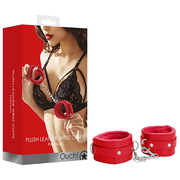 Plush Leather Handcuffs