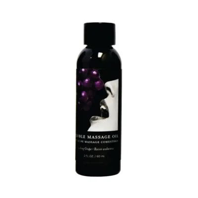 Earthly Body Edible Massage Oil Grape 2oz
