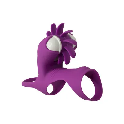 Vibro Licking C Ring Cock Cage Purple