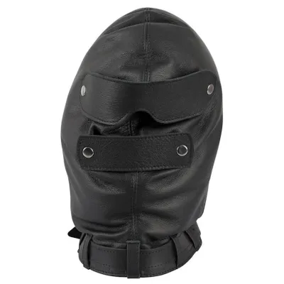 Leather Isolation Mask Black