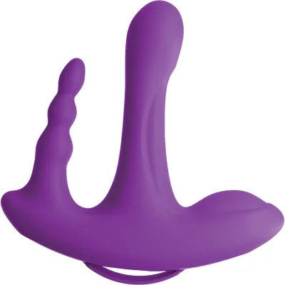 3Some Rock N Ride Triple Stimulation Rechargeable Remote Controlled Silicone Vibrator