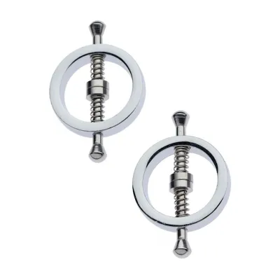 Kink Range Adjustable Nipple Clamp Rings Silver