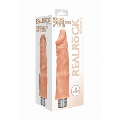 23cm Realistic Vibrating Dildo Flesh