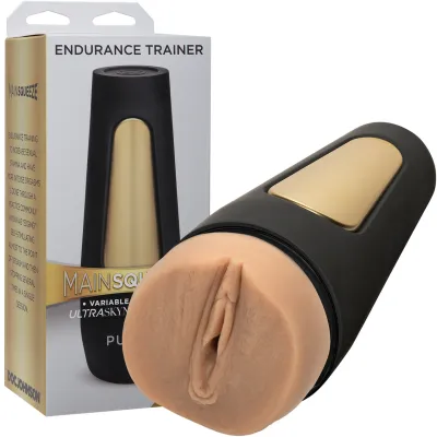 Main Squeeze Endurance Trainer Penis Masturbator Pussy by Doc Johnson Vanilla