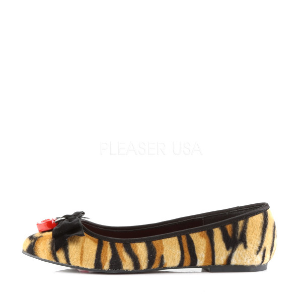 Tiger Print Flat w/Bow & Red Padlock Detail — image 3 of 4