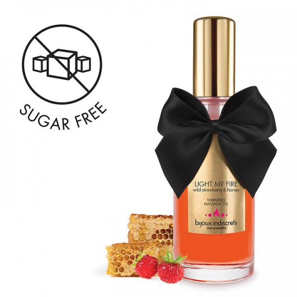 Bijoux Indiscrets Strawberry & Honey Warming Massage Oil – 100ml