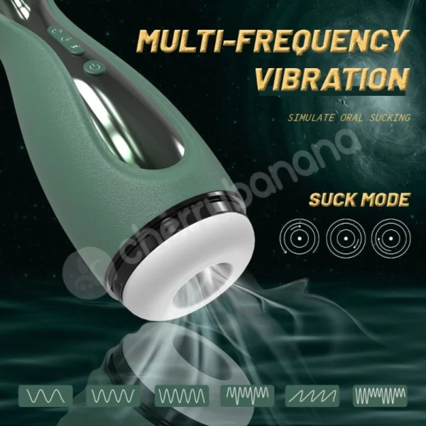 Bloom Green Deluxe Blowjob Auto Stroker Oral Suction Masturbator