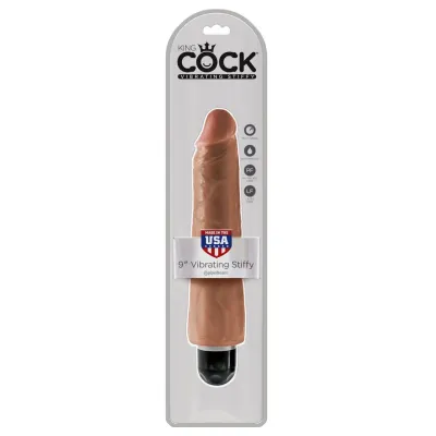 King Cock 9 Vibrating Stiffy Tan