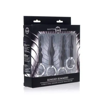 4 Piece Silicone Anal Ringed Rimmer Set