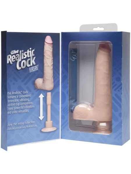 Realistic Cock - UR3 Vibrating SLIM With Balls 7in/9in