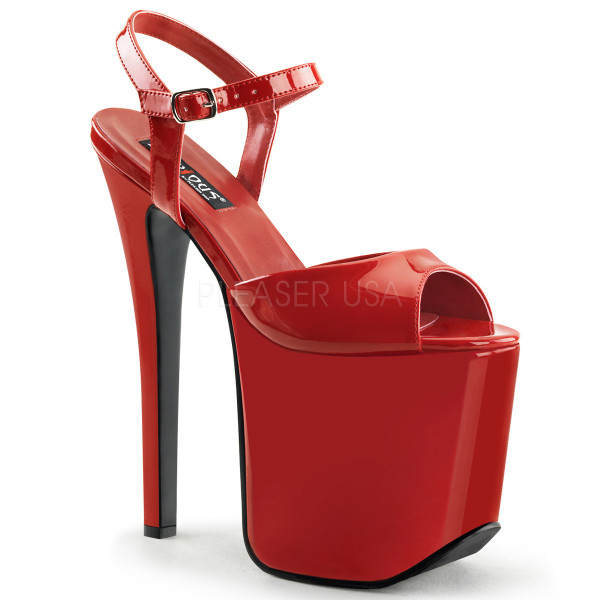 7 1/4 inches Heel, 4 1/4 inches PF Ankle Strap Sandal