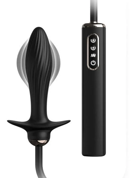 Anal Fantasy Elite Auto-Throb Inflatable Vibrating Plug - Black