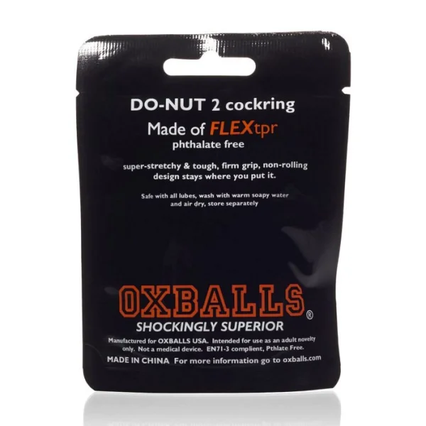 Atomic Jock Do-Nut-2 Large Cock Ring - Black