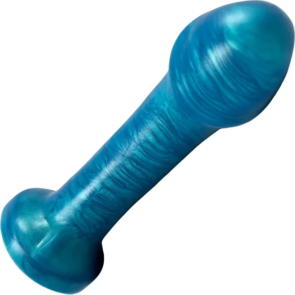 Praesto Silicone G-Spot Dildo By Uberrime - Mermaid Blue