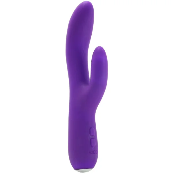 ROCKIE 12 Function Rechargeable Silicone Rabbit Style Vibrator By VeDO - Indigo