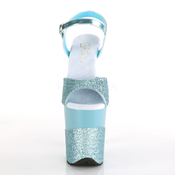 8 inches Heel, 4 inches PF Ankle Strap Sandal w/ Glitter Wrapped PF — image 14 of 16
