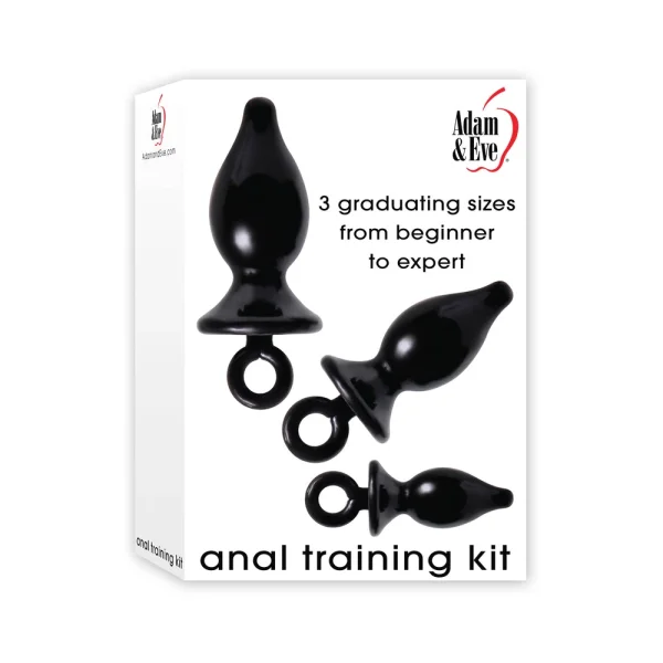 Anal Training Kit 3 Black Butt Plugs — image 6 of 9