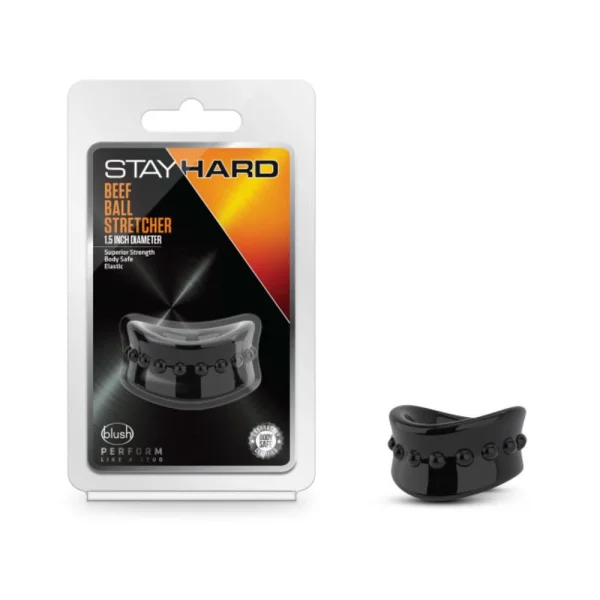 Stay Hard Beef Ball Stretcher  1.5  Black