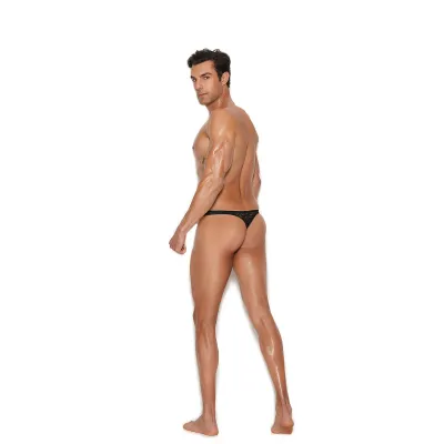 Men s Black Lace Thong